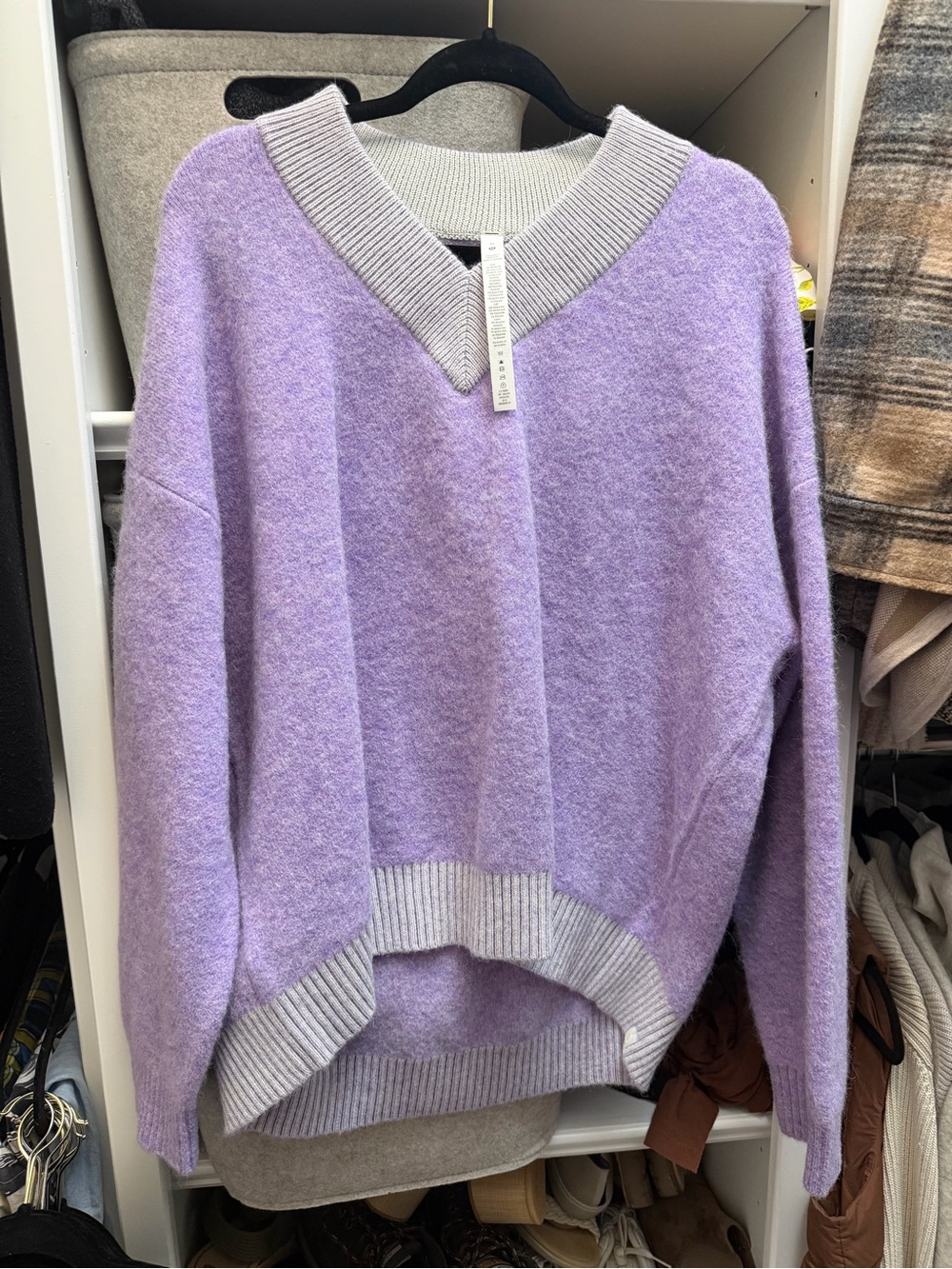 lululemon athletica Lavender V-Neck Sweater